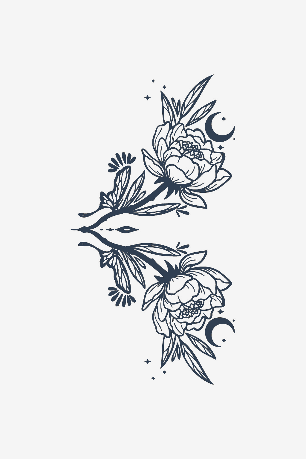 Blomster og Måne