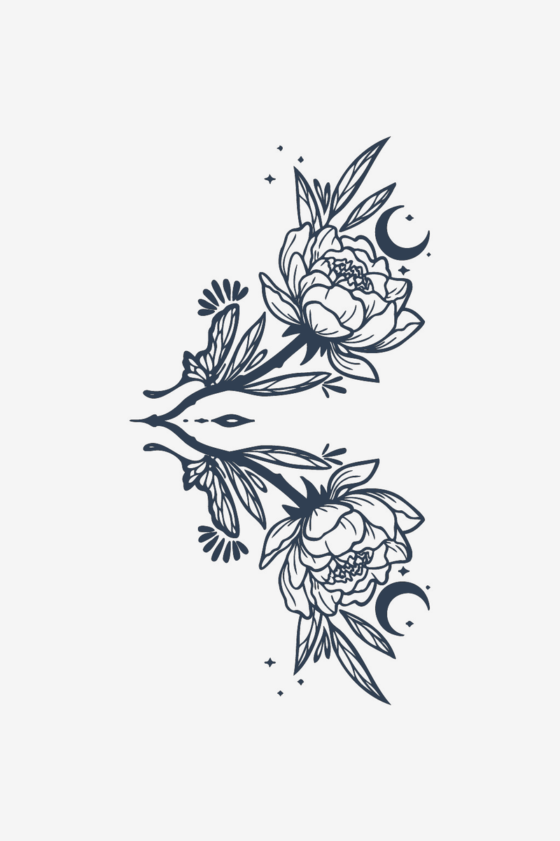 Blomster og Måne
